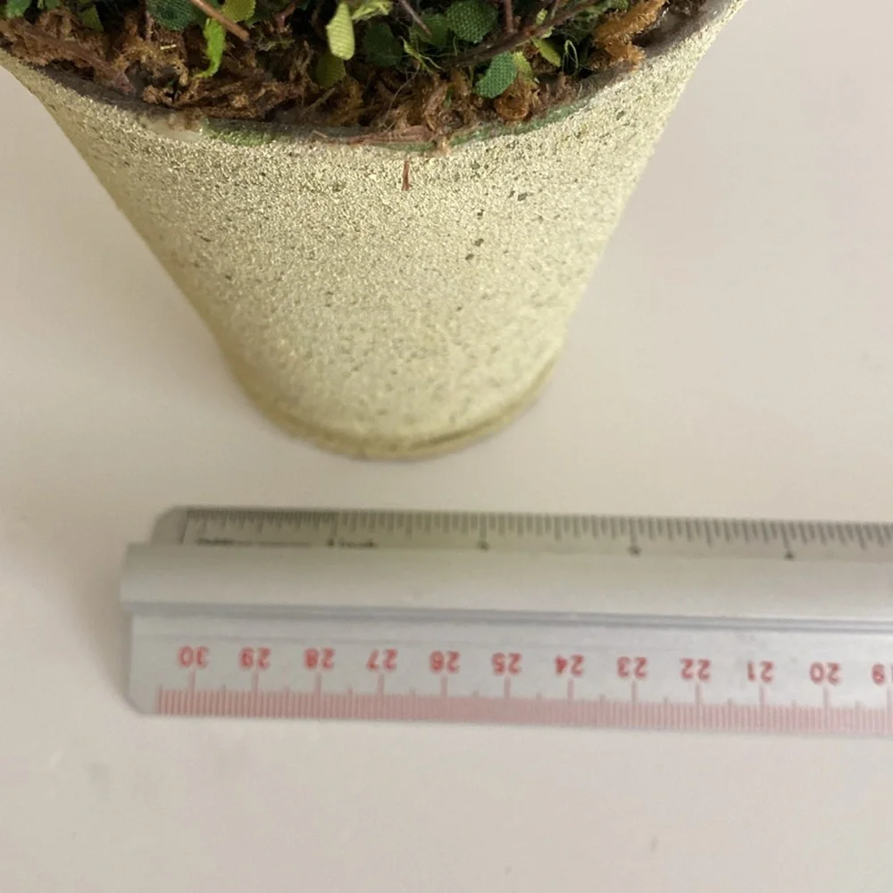 Floral Topiary in Cream Pot hydrangea boxwood accent faux floral cottagecore
